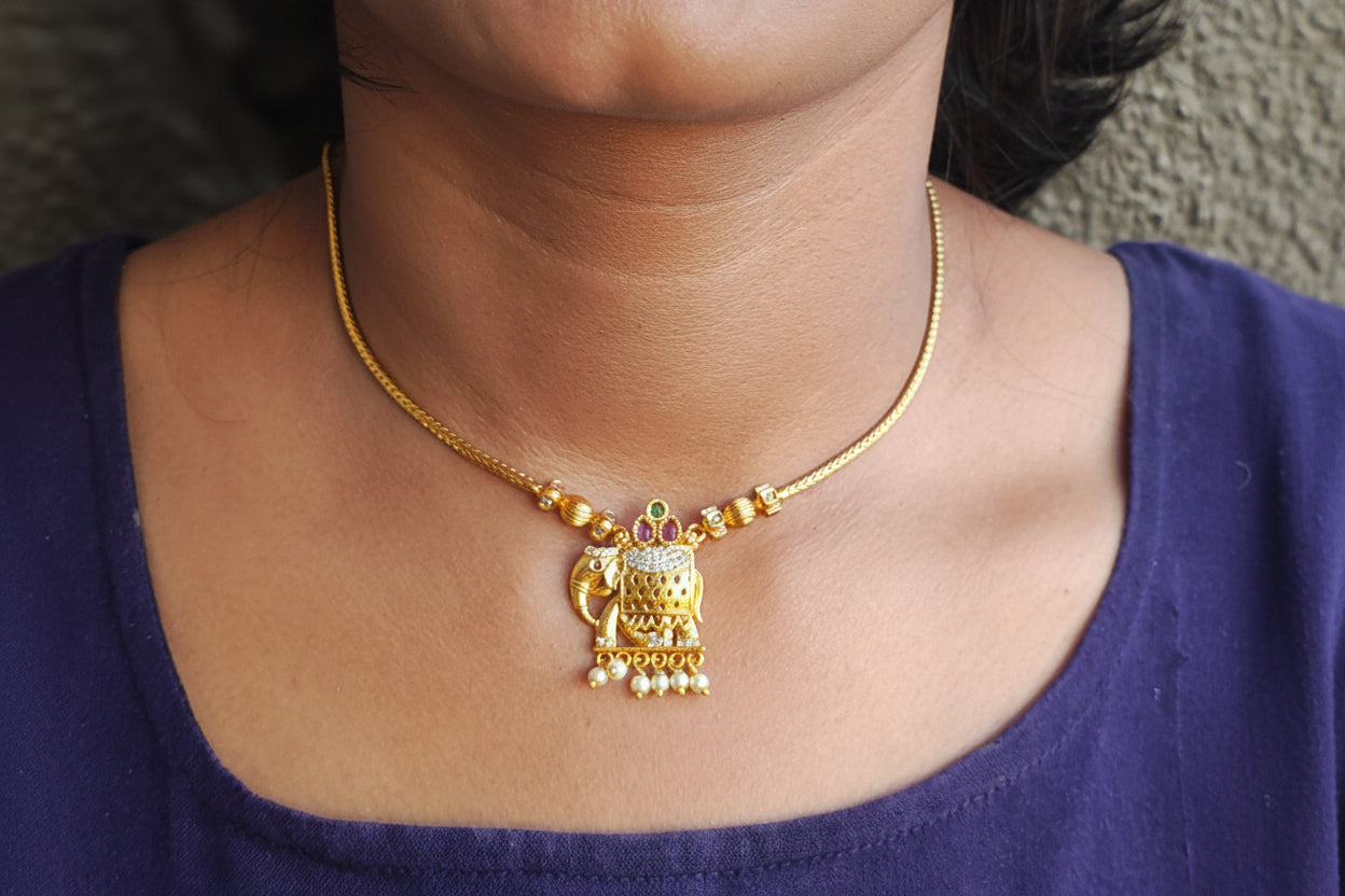 Elephant Attigai Necklace