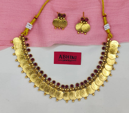 Lakshmi Kasu Mala Necklace