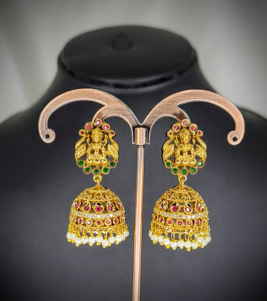 Laxmi White Pearl Jhumka