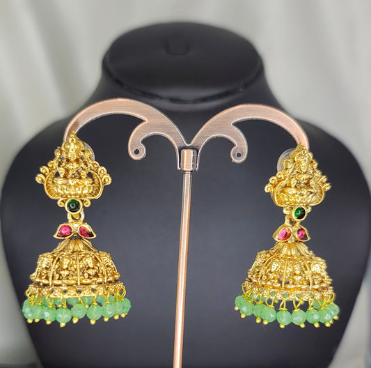 Laxmi Green Pearl Jhumka
